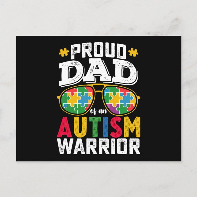 Postal Proud Dad Of An Autism Warrior Family (Anverso)