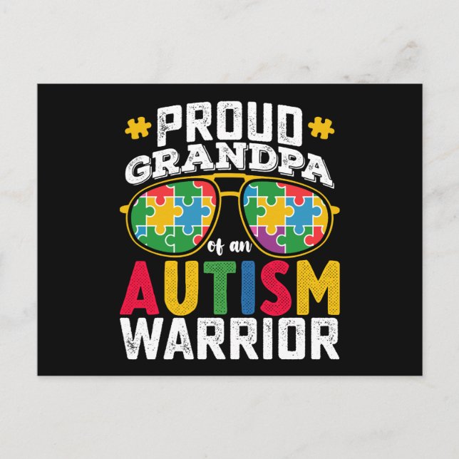 Postal Proud Grandpa Of An Autism Warrior Family (Anverso)