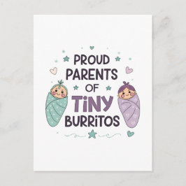 Postal Proud Parents of Tiny Burritos Art