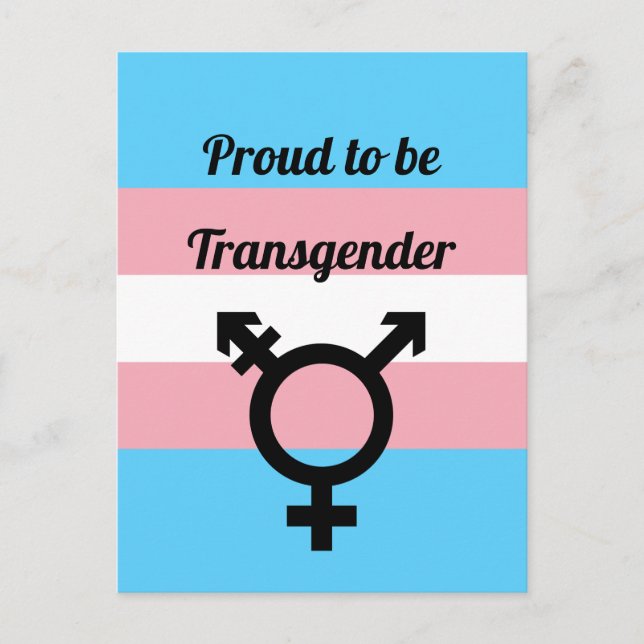 Postal Proud to be Transgender | Trans Pride (Anverso)