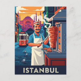 Postal Proveedor de la calle Kebab de Estambul