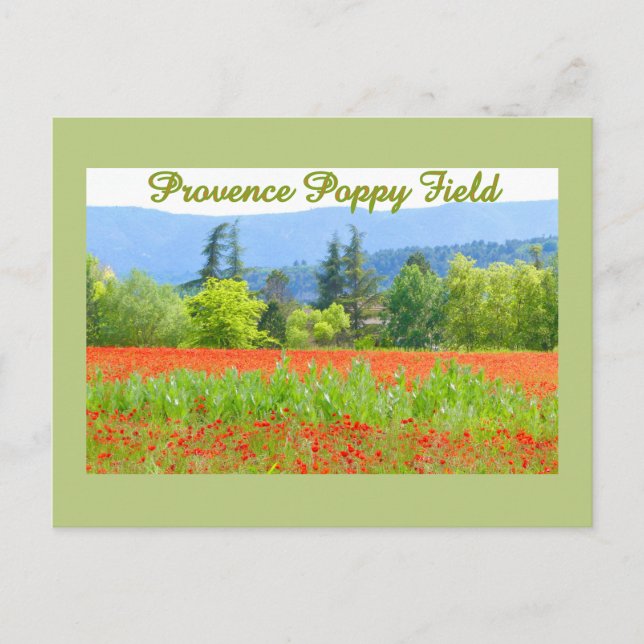 POSTAL PROVENCE FRANCE POPPY FIELD (Anverso)