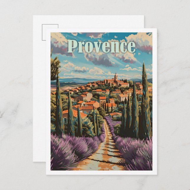 Postal Provenza Francia Viajes de arte (Anverso / Reverso)
