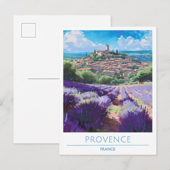 Postal Provenza Francia Viajes de arte (Anverso / Reverso)