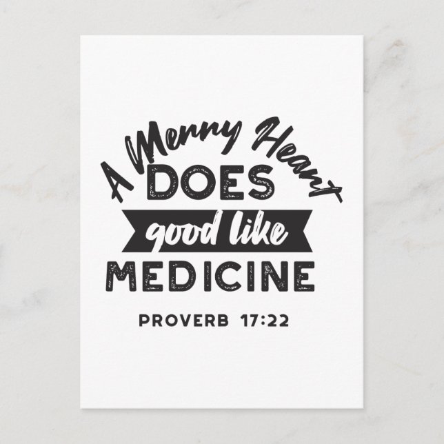 Postal Proverbio 17 Biblia Verse Cita Diseño Alternativo  (Anverso)