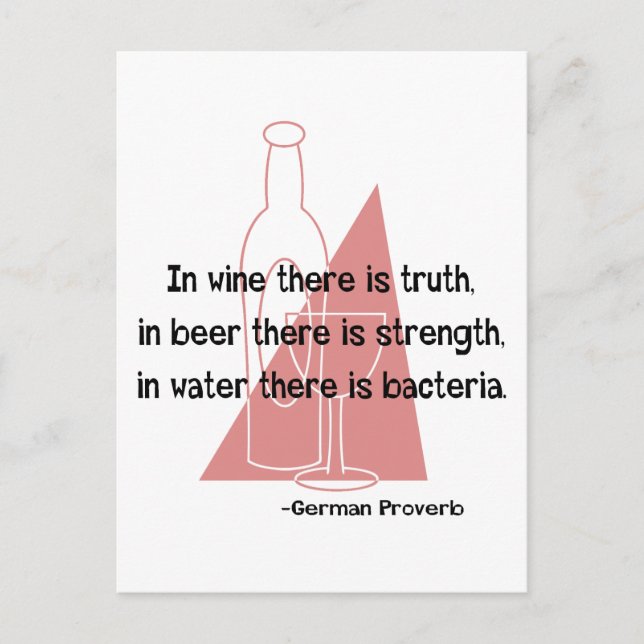 Postal Proverbio alemán -retro (Anverso)