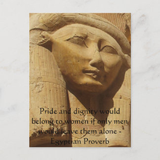 Postal Proverbio egipcio sobre las mujeres