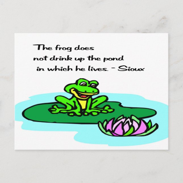 Postal Proverbio nativo americano (Anverso)