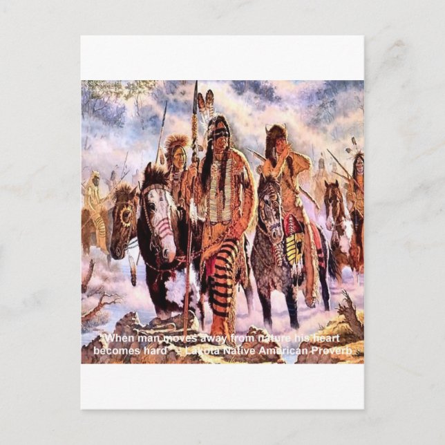 Postal Proverbio natural de los nativos de Lakota (Anverso)