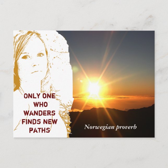 Postal Proverbio noruego -postal (Anverso)