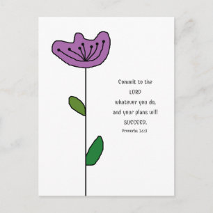 Postal Proverbios 16:3 Postcarta de escrituras