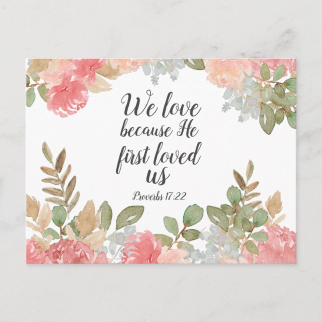 Postal Proverbios 17:22 de las Escrituras (Anverso)