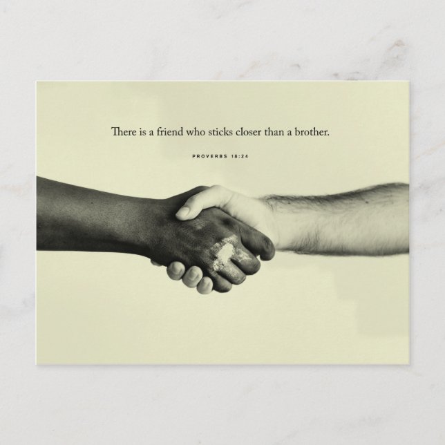 Postal Proverbios 18:24 - Amistad (Anverso)