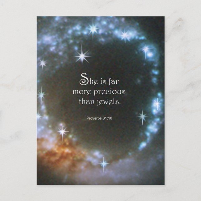 Postal Proverbios 31:10 (Anverso)