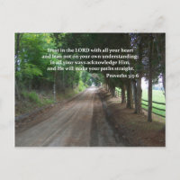 Proverbios 3:5-6 Biblia cristiana Verse Poster