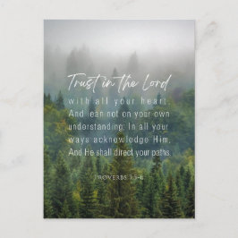 Postal Proverbios 3:5-6 Confianza en el Señor