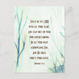 Postal Proverbios 3:5-6 Confiar en el Señor con todo su c