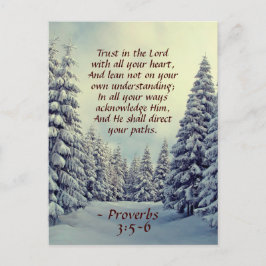 Postal Proverbios 3:5 Confiar en el Señor con todo su cor
