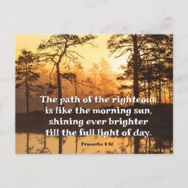 Postal Proverbios 4:18 sendero del acertado versículo de