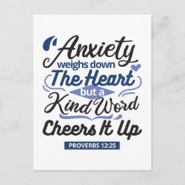 Postal Proverbs 12:25 Bible Verse – Kind Word Art