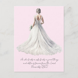 Postal Proverbs 18:22 Wedding Greeting Card