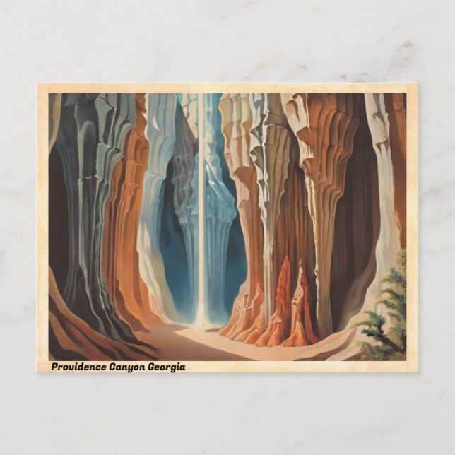 Postal Providence Canyon Georgia Vintage Travel (Anverso)