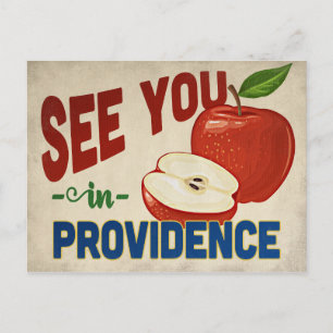 Postal Providence Rhode Island Apple - Viajes de época