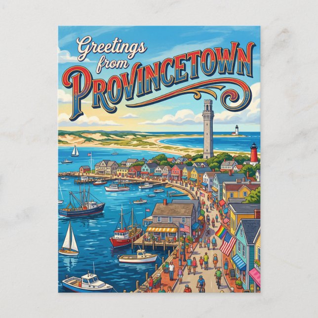 Postal Provincetown EE. UU. (Anverso)