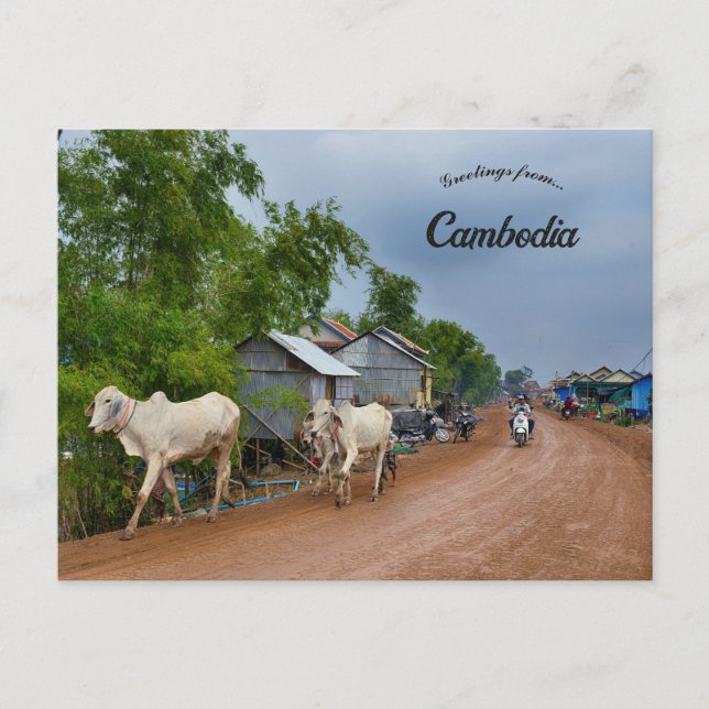 Postal Provincia de Kandal, Camboya (Anverso)