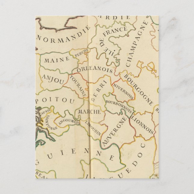 Postal Provincias de Francia (Anverso)