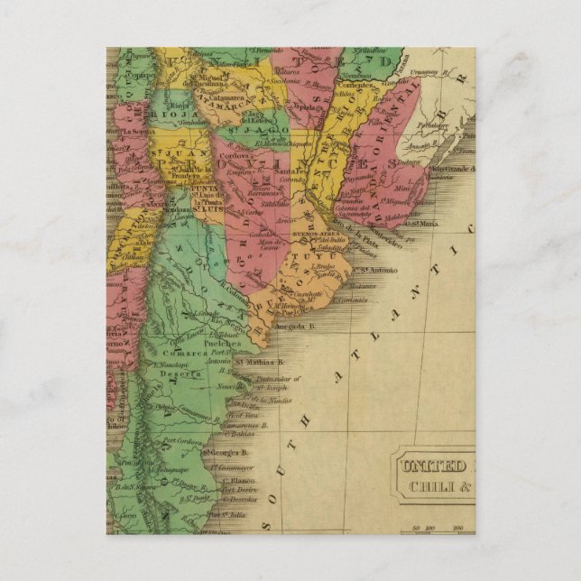 Postal Provincias Unidas, Chile, Patagonia (Anverso)