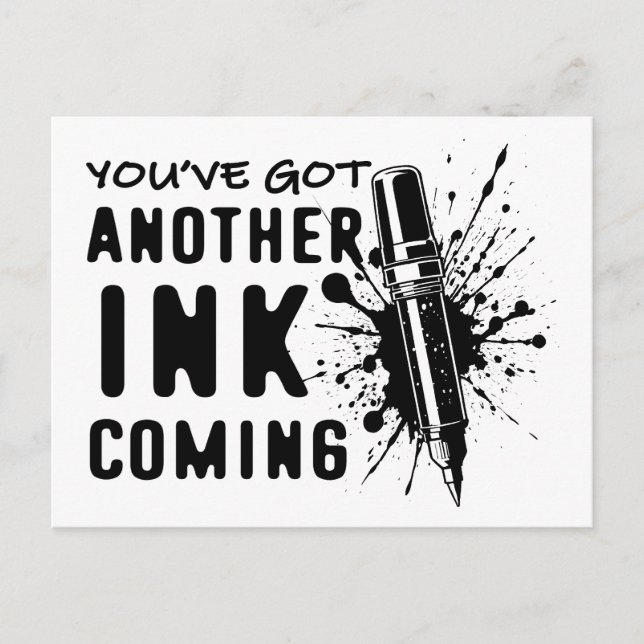 Postal Próxima nueva infusión: Cita divertida para artist (Anverso)