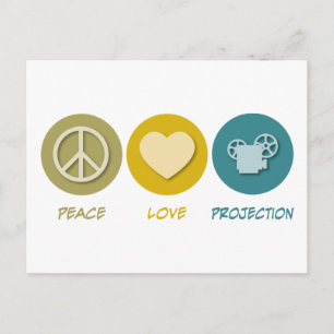 Postal Proyección de amor por la paz