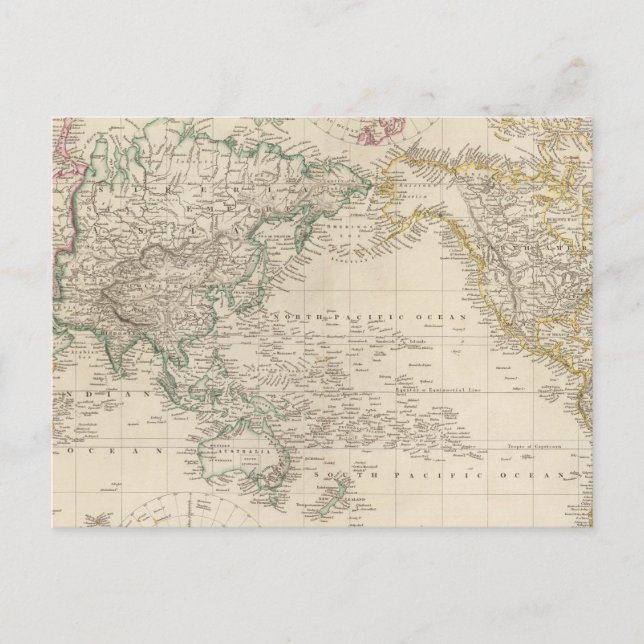 Postal Proyección de los comerciantes del mundo (Anverso)