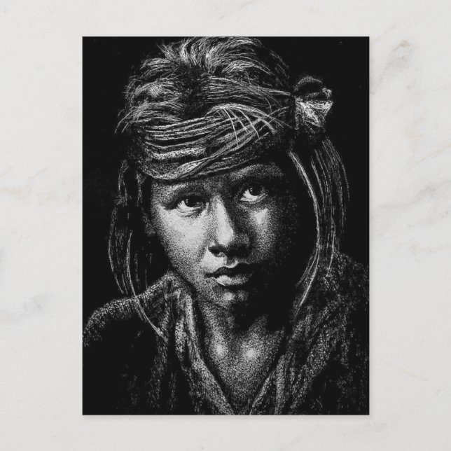 Postal Proyecto de clase de arte de tablero rayado de 200 (Anverso)