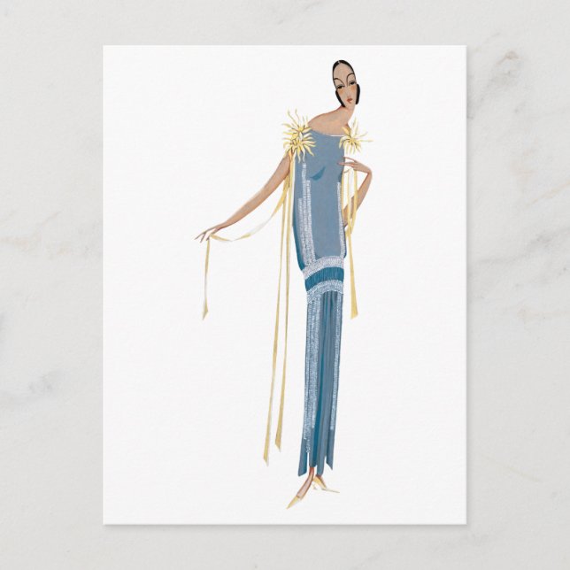 Postal Proyecto de vestido, verano, el mechón (1924) (Anverso)