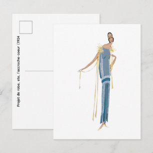 Postal Proyecto de vestido, verano, el mechón (1924)
