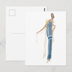 Postal Proyecto de vestido, verano, el mechón (1924)