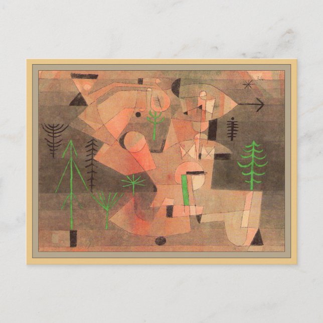 Postal Proyecto para un jardín de Paul Klee (Anverso)