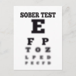 Postal Prueba bebida borrosa de la carta de ojo sobria