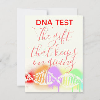 Postal Prueba de ADN de genealogía divertida: el regalo q
