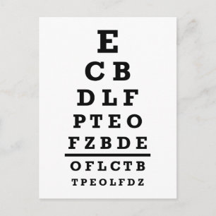 Postal Prueba de gráfico ocular