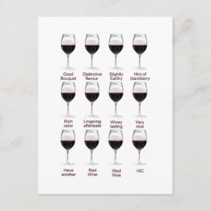 Postal Prueba de vino