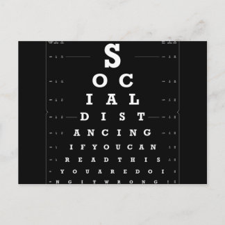 Postal Prueba ocular de distanciamiento social versión os
