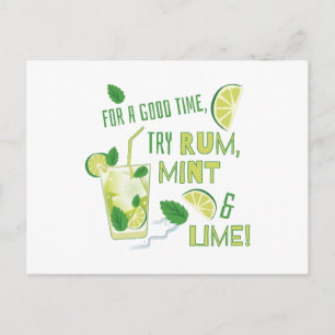 Postal Prueba Rum, Mint & Lime