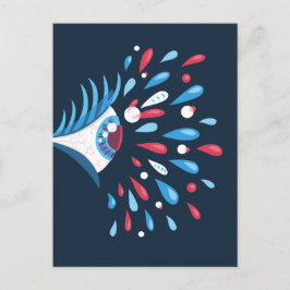 Postal Psicodelia Ojo Trippy Extraña Oddez