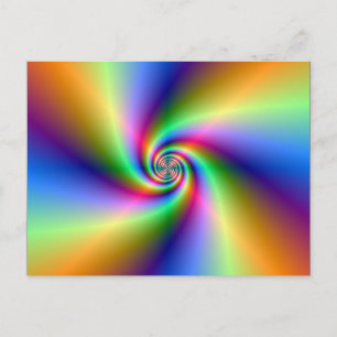 Postal Psicodelic Cuatro Cartucho De Espiral Eólica
