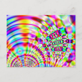 Postal Psicodélico arcoiris Hippy Sunrise
