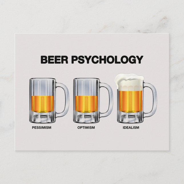 Postal Psicología de las Cervezas (Anverso)