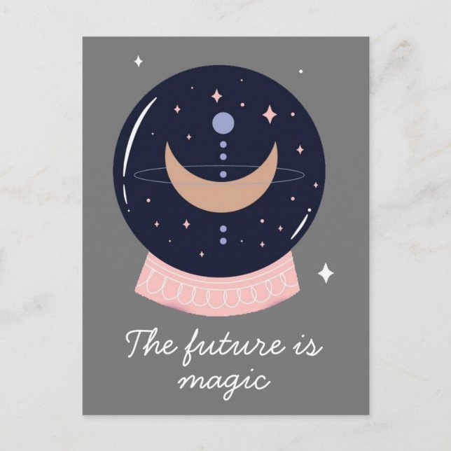 Postal Psíquico de bola de cristal (Anverso)